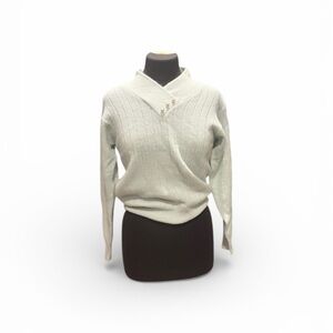 Vintage Crystal-Kobe Angora Blend Wrap Sweater